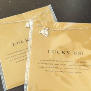 2 Necklaces - Lucky Elephant